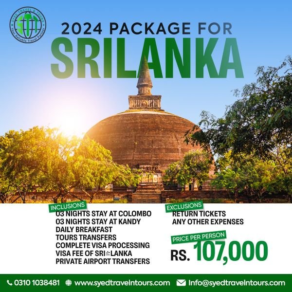 Srilanka 2024 Tour Package